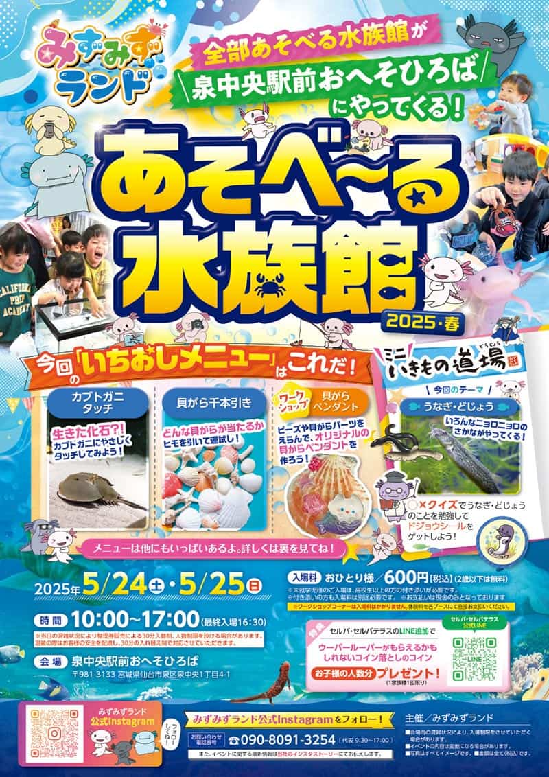 あそべーる水族館2025年春in泉中央駅前おへそひろば