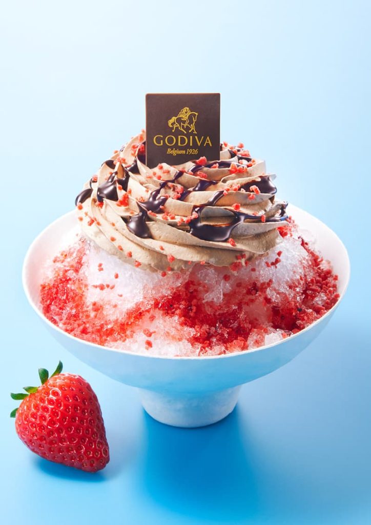 GODIVA『かき氷 ストロベリー＆チョコレート』