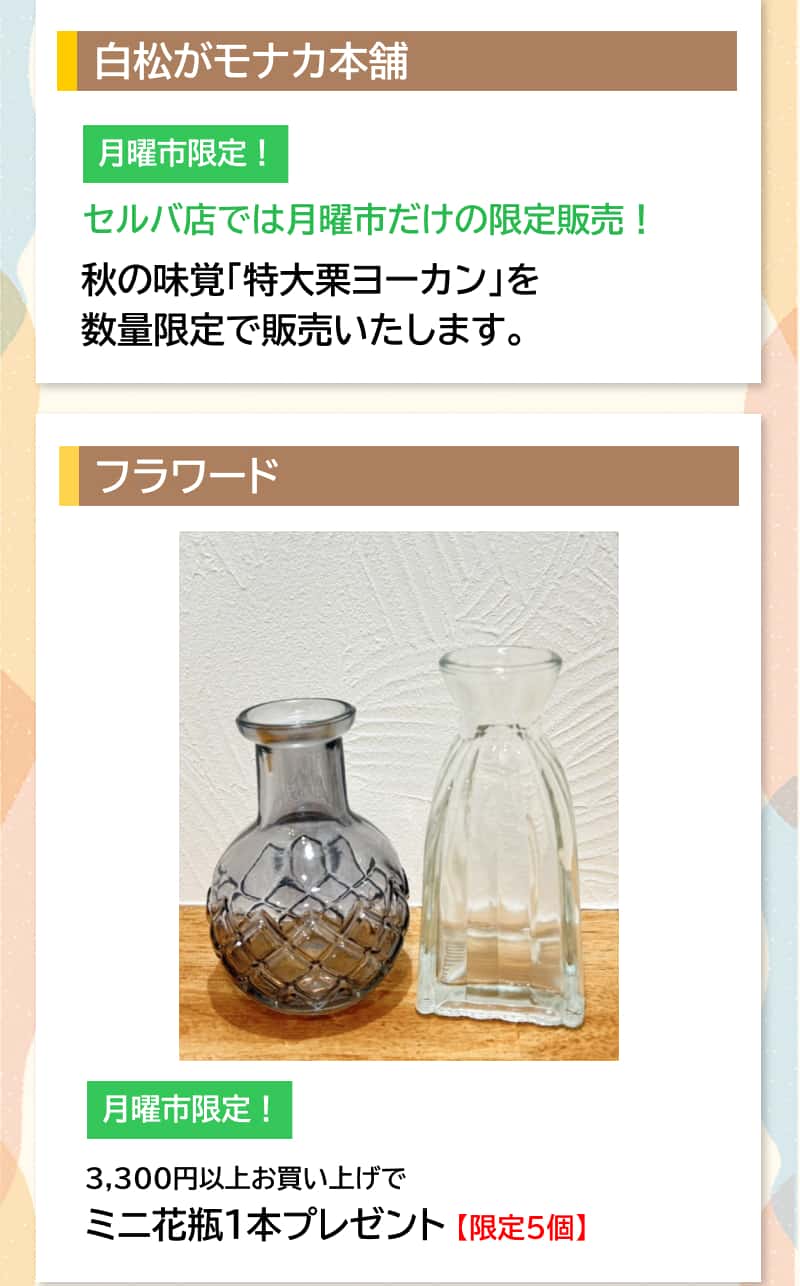 セルバ月イチ 月曜市