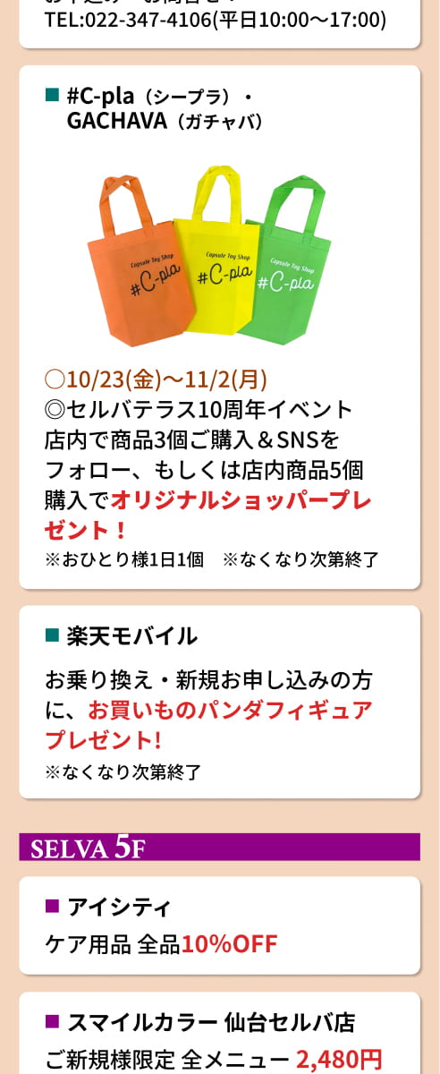 セルバテラス10周年記念イベント