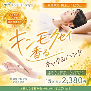 トータルセラピー『秋季限定!ネック&ハンド』